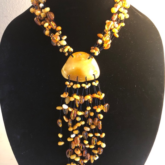 Jewelry - Authentic amber statement necklace